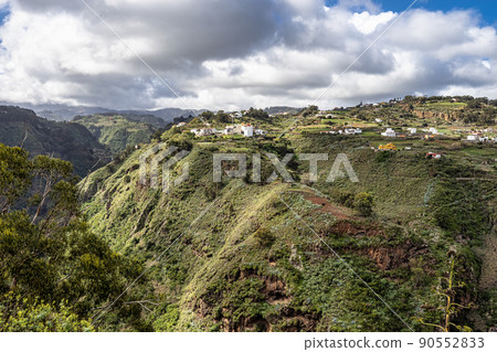 View of the Moya ravine at Moya, Gran Canaria, Canary Islands, Spain 90552833