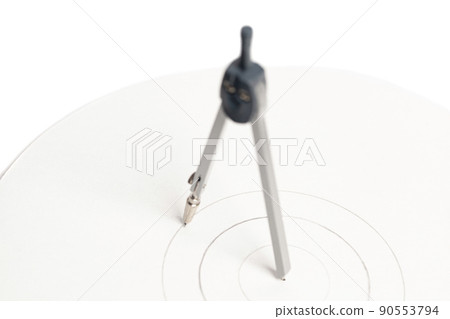 Drawing Compass,isolated on White Background Stock Photo - Image