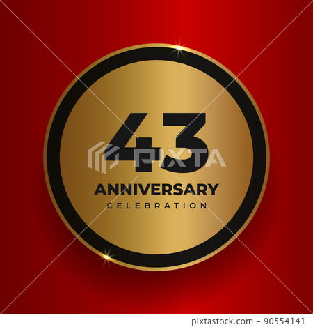 43 years anniversary celebration background. 90554141