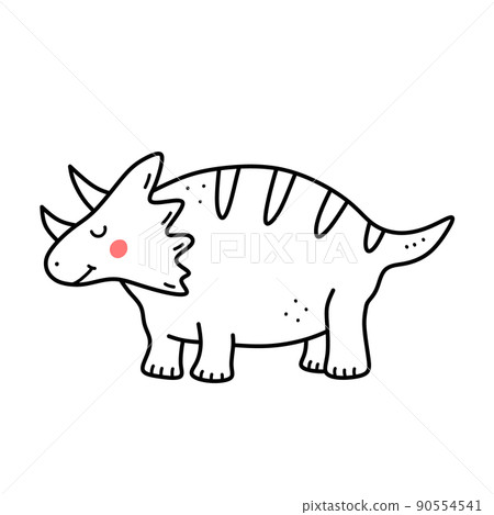Cute smiling dinosaur isolated on white background Cute smiling dinosaur isolated on white background 90554541