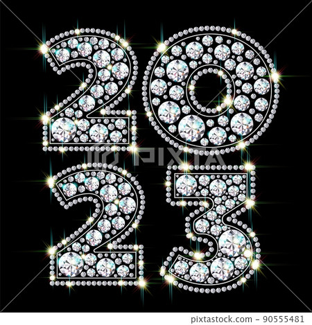 2023 of diamonds on a transparent background vector 2023 of diamonds on a transparent background vector 90555481