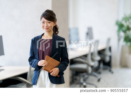 A woman working 90555857