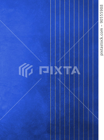 Vertical line 1 of gold leaf line (background material) background blue Vertical line 1 of gold leaf line (background material) background blue 90555988