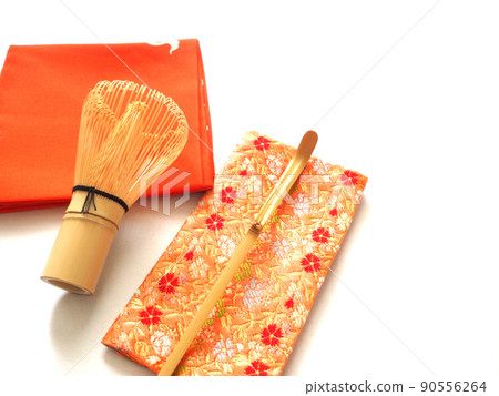 Fukusa Fukusa Chasen Chashaku 白色背景 Fukusa Fukusa Chasen Chashaku 白色背景 90556264