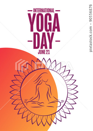 International Yoga Day. June 21. Holiday... - Stock Illustration [90556876]  - PIXTA