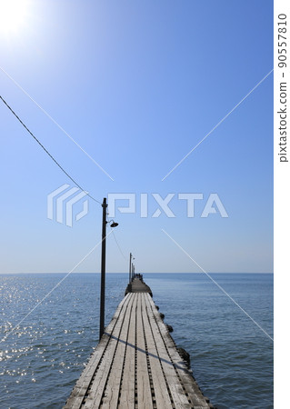 Haraoka Pier on the Haraoka coast Haraoka Pier on the Haraoka coast 90557810