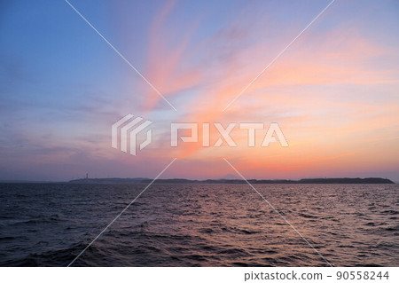 東京灣,富士山,夜景,日落,日落 東京灣,富士山,夜景,日落,日落 90558244