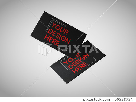 Luxury dark business card mockup for PSD Design. Save with clipping part for text and design. 90558754