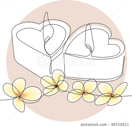 Romantic atmosphere candles with a flowers Romantic atmosphere candles with a flowers 90558821