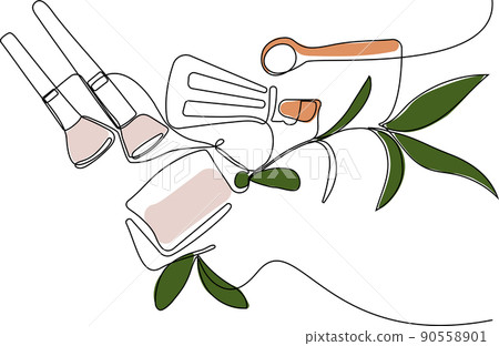 Minimal skin care concept natural herbal remedies 90558901