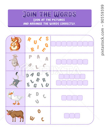 Arrange the letters in order with pictures Arrange the letters in order with pictures 90559399