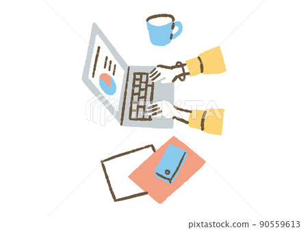 使用計算機工作的人_color 90559613