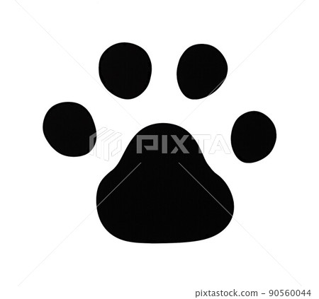 Paw white background black 90560044