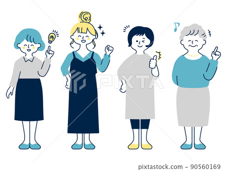 Solution Women of various generations set Solution Women of various generations set 90560169