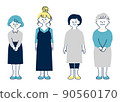 Women of various generations set 90560170