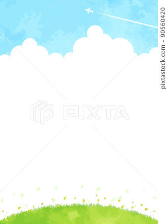 簡單的山丘和天空景觀圖 90560420
