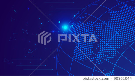 Space starry sky, Earth dawn, Deep indigo technology Effective earth vector element 90561044