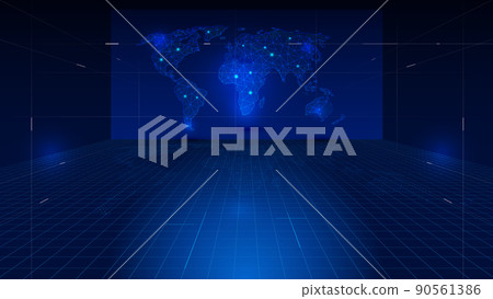 Internet technology internationalization globalization technology space sense exhibition hall background Internet technology internationalization globalization technology space sense exhibition hall background 90561386
