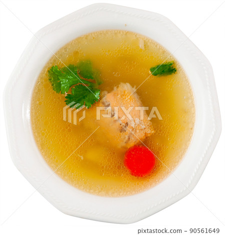 Portion of salmon offal soup Portion of salmon offal soup 90561649