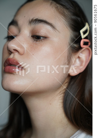 Freckle make-up woman Freckle make-up woman 90561675