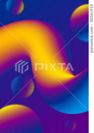 3D炫彩流體漸變海報抽象背景 90561919