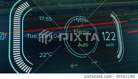 Image of car panel over cars on street 90562280