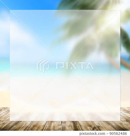 Frame material with the image of the coast 90562486
