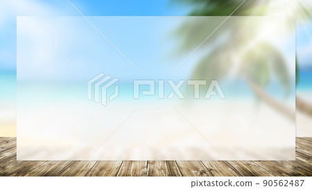 Frame material with the image of the coast 90562487