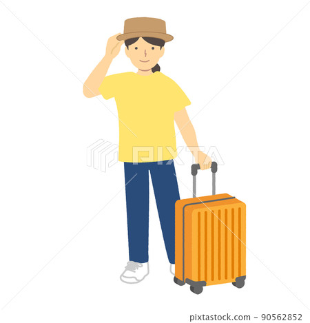 旅行的女人插畫素材 旅行的女人插畫素材 90562852