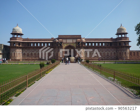 City gate surrounding an Indian garden 90563217