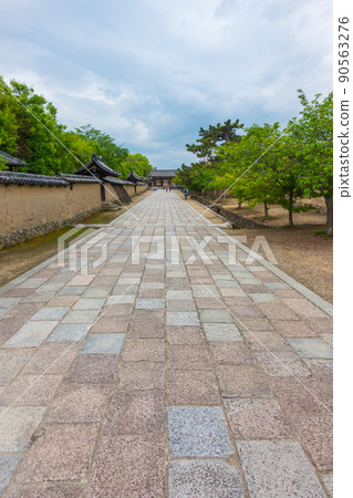 Horyu-ji Temple-Cobblestones from Yumeden to Todaimon- (Nara Prefecture-Ikaruga Town) 90563276