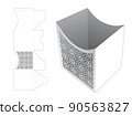 Packaging box die cut template and 3D mockup 90563827