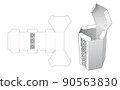 Packaging box die cut template and 3D mockup 90563830