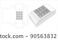 Packaging box die cut template and 3D mockup 90563832