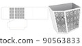 Packaging box die cut template and 3D mockup 90563833