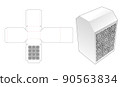 Packaging box die cut template and 3D mockup 90563834