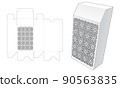 Packaging box die cut template and 3D mockup 90563835