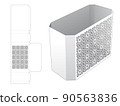 Packaging box die cut template and 3D mockup 90563836