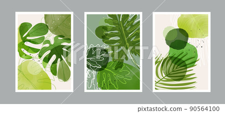 Set of happy earth day posters and leaves saving the planet. environment earth day on nature field grass forest conservation concept art or abstract. vector design Set of happy earth day posters and leaves saving the planet. environment earth day on nature field grass forest conservation concept art or abstract. vector design 90564100