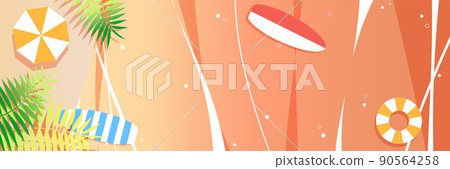 Background illustration_sunset sea 90564258