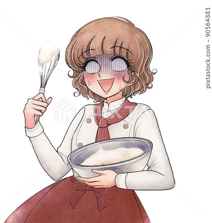 Showa retro girl cartoon style cake shop that... - Stock Illustration  [90564883] - PIXTA