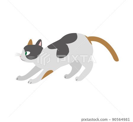 邀請你玩耍的可愛印花布貓 90564981