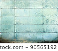 Old dirty block wall background of light blue concrete 90565192
