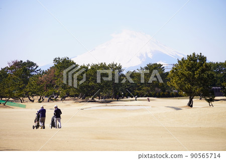 茅崎高爾夫球場雪富士山 茅崎高爾夫球場雪富士山 90565714