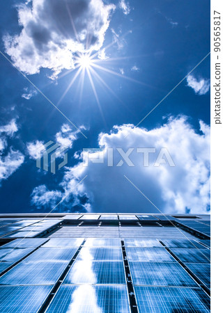 Sun and wall solar panels Sun and wall solar panels 90565817