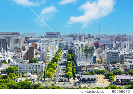 兵庫姬路城天守閣的風景 90566070