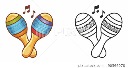 Maracas Maraca. Percussion musik Instrument Maraca 90566078
