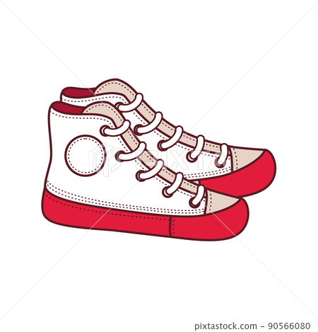 Sneaker shoe flat design illustration  90566080