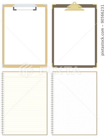 Binder clipboard notebook notebook B5 size vertical illustration set 90566231