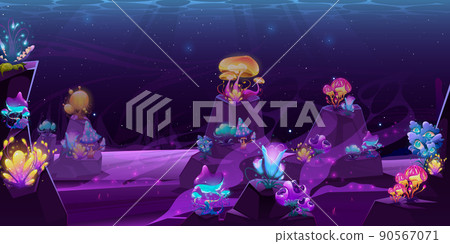 Underwater background with fantasy sea plants Underwater background with fantasy sea plants 90567071